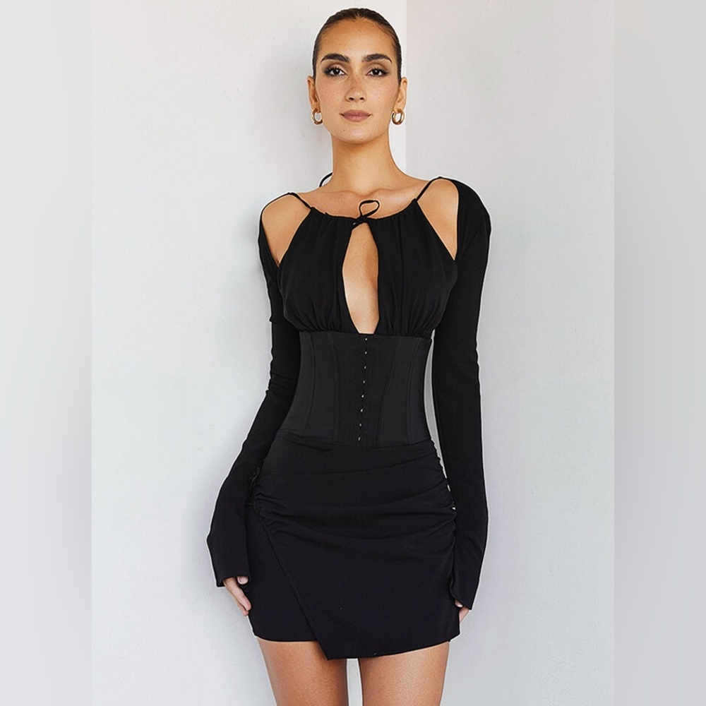 House of CB Black Cutout Mini Dress